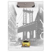Custom Nyc Yellow Taxi New York City Brooklyn Klembord (Voorkant)