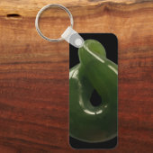 Custom NZ Greenstone Pounamu Twist Gift Sleutelhan Sleutelhanger (Voorkant)