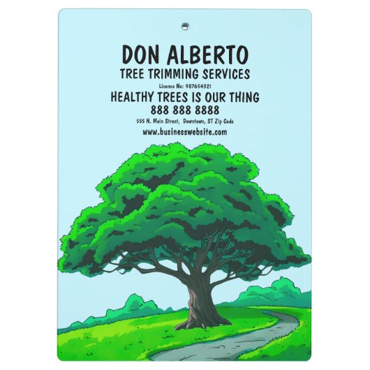 Custom Oak Tree | Tree Trimming Service Klembord (Achterkant)