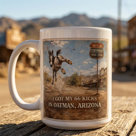 Custom Oatman Donkey Route 66 Centennial Gift Grote Koffiekop