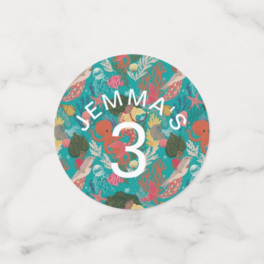 Custom Ocean Party Table Confetti voor kinderen (Kleine voorkant)