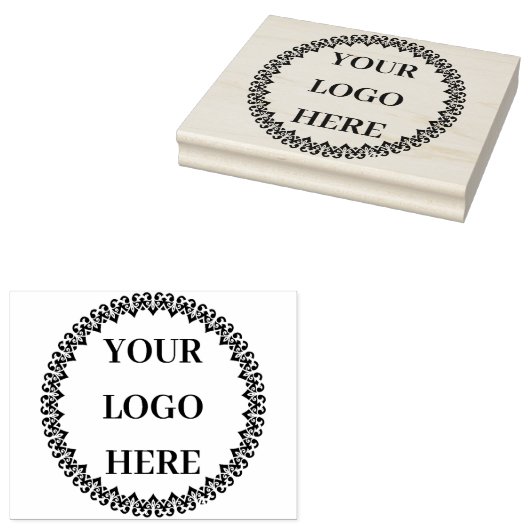 Custom Office Branding Large Rubber Logo Stamp Rubberstempel (Gestempeld)