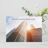 Custom Office Building Photograph Business Moving Aankondiging (Staand voorkant)