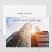 Custom Office Building Photograph Business Moving Aankondiging (Voorkant / Achterkant)