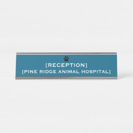 Custom Office Reception Name Plate | VET & Medical Bureau Naambordje