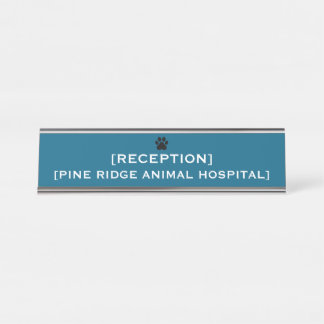Custom Office Reception Name Plate | VET & Medical Bureau Naambordje