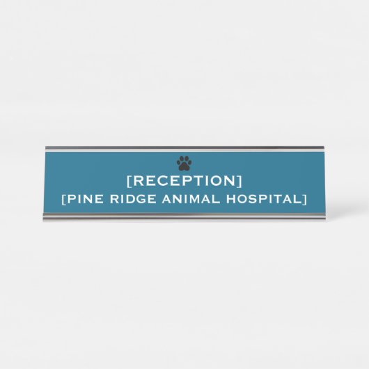 Custom Office Reception Name Plate | VET & Medical Bureau Naambordje (Voorkant)