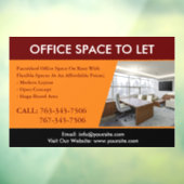 Custom Office Space To Let Window Cling Raamsticker (Vel 3)