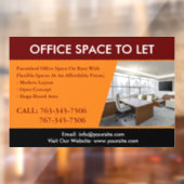 Custom Office Space To Let Window Cling Raamsticker (Vel 2)