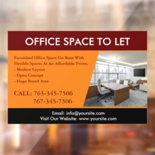 Custom Office Space To Let Window Cling Raamsticker