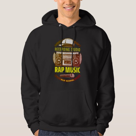 Custom Old School Rap muziek Hoodie (Voorkant)