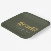Custom Olive Green Gold Grad 2026 Graduation Papieren Bordje (Gebogen)