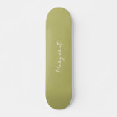 Custom Olive Green Skateboard - Maak het vandaag d (Voorkant)
