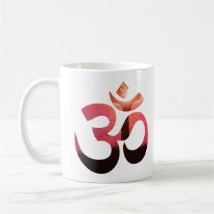 Custom Om Mantra Symbol Gold Sun Meditation Yoga Koffiemok