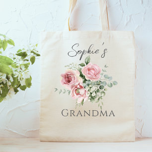 Custom oma Floral Canvas tas