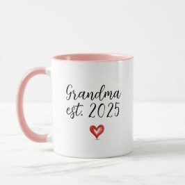 Custom oma Gift, nieuwe oma, Est. 2025 Mok