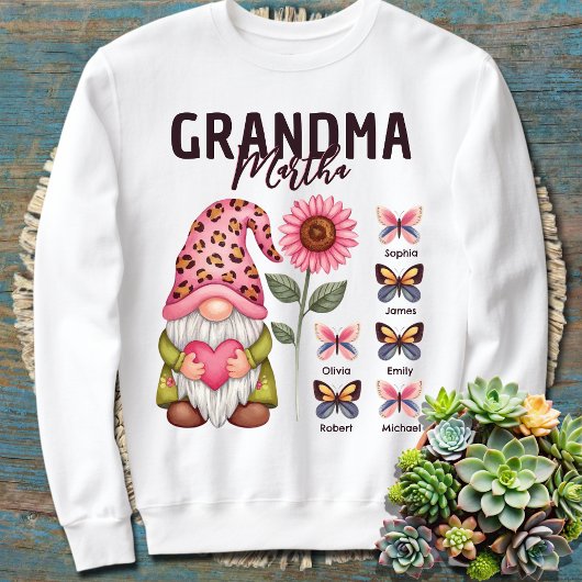 Custom oma Sweatshirt met kleinkinderen Namen