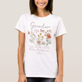Custom oma Wildflowers T-shirt (Voorkant)