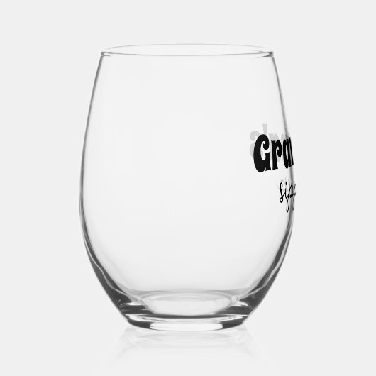 Custom Oma's Sippy Cup Wijnglas Zonder Voet (Rechts)