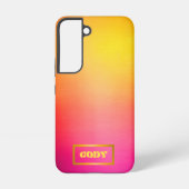 Custom Ombre Roze naar Geel Samsung Galaxy Hoesje (Achterkant)