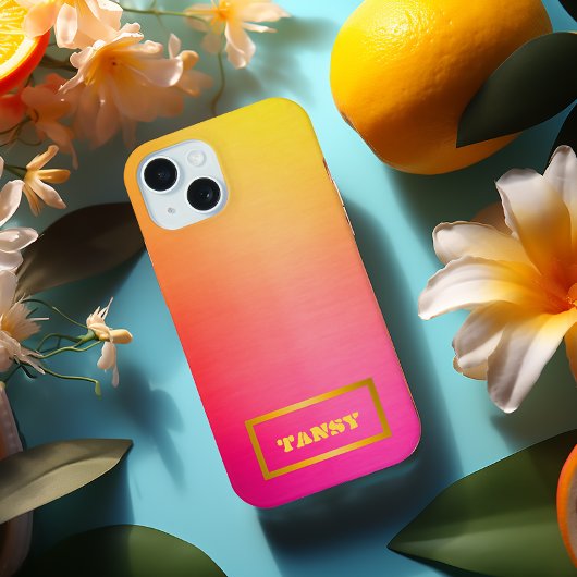 Custom Ombre Roze naar Geel Samsung Galaxy Hoesje