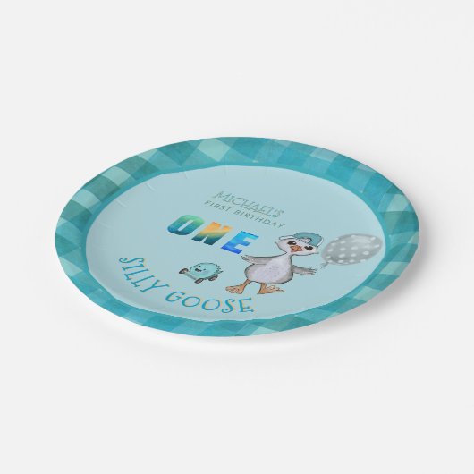 Custom ONE Gekke Goose Blue Party Bord (Gekanteld)