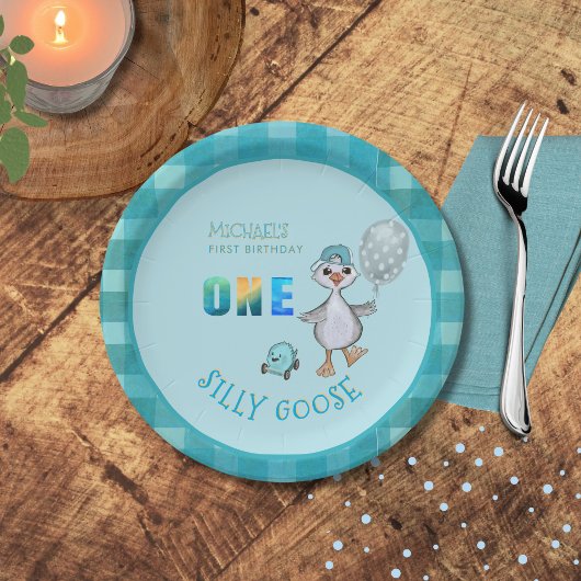 Custom ONE Gekke Goose Blue Party Bord