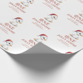Custom One Jolly Goose December First Birthday Cadeaupapier (Hoek)