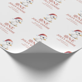 Custom One Jolly Goose December First Birthday Cadeaupapier