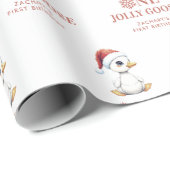Custom One Jolly Goose December First Birthday Cadeaupapier (Rol Hoek)