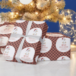 Custom One Jolly Goose December First Birthday Cadeaupapier