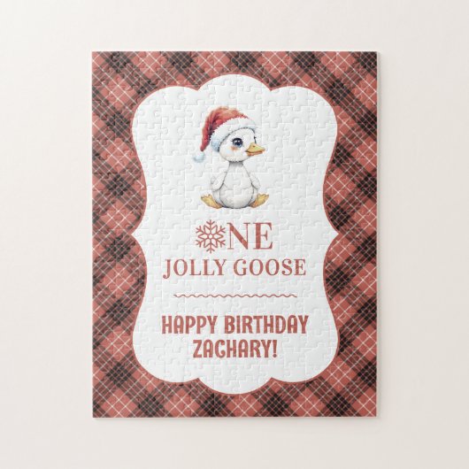 Custom One Jolly Goose December First Birthday Legpuzzel (Verticaal)