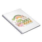 Custom One Lucky Mama Cute Retro Groovy Notitieboek (Rechterzijde)