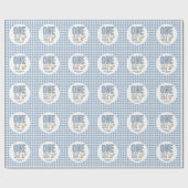 Custom One Silly Goose 1st Birthday Plaid Pattern Cadeaupapier (Vlak)