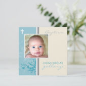 CUSTOM ONTWERP:: Suzana Doopsel Uitnodigen - posh  Kaart (Staand voorkant)