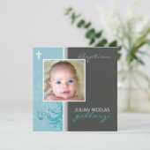 CUSTOM ONTWERP:: Suzana Doopsel Uitnodigen - posh  Kaart (Staand voorkant)