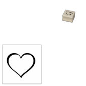 Custom Ontwerp Uw Logo Personaliseer Hart w / Text Rubberstempel (Gestempeld)