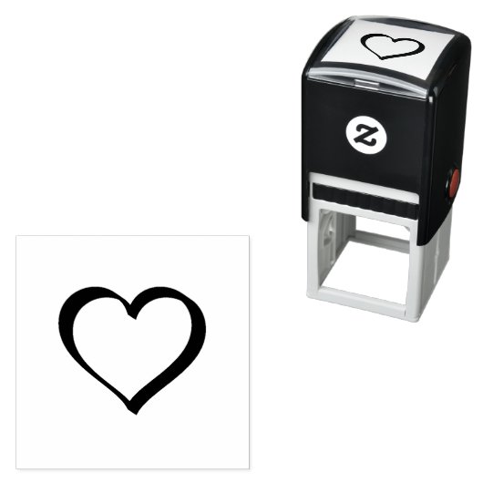 Custom Ontwerp Uw Logo Personaliseer Hart w / Text Zelfinktende Stempel (In situ)