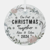 Custom Onze Eerste Kerst Ornament (Voorkant)