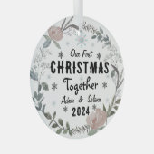 Custom Onze Eerste Kerst Ornament (Voorkant Rechts)
