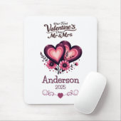 Custom Onze eerste Valentijnsdag Mr & Mrs. Muismat (Met muis)