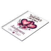 Custom Onze eerste Valentijnsdag Mr & Mrs. Notitieboek (Linkerzijde)