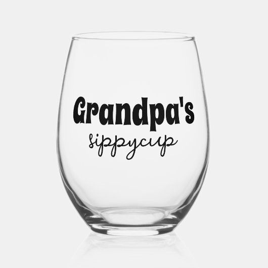 Custom Opa's Sippy Cup Wijnglas Zonder Voet (Voorkant)