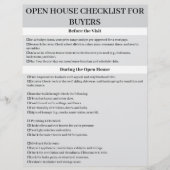 Custom Open House Checklist voor kopers Flyer (Voorkant)