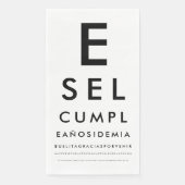 Custom Ophthalmology Eye Chart Servet (Voorkant)