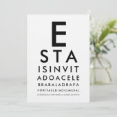 Custom Ophthalmology Optometry Eye Chart Kaart (Staand voorkant)