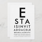 Custom Ophthalmology Optometry Eye Chart Kaart (Voorkant / Achterkant)