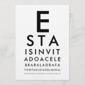 Custom Ophthalmology Optometry Eye Chart Kaart (Voorkant)