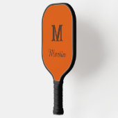 Custom orang and brown monogram name pickleball paddle (Links)