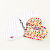 Custom Orange Floral Cherry Pattern Notitieboek (Binnen)